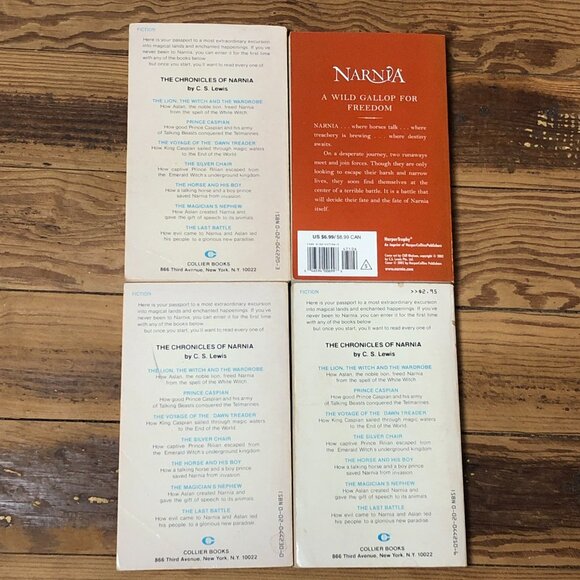VTG Lot CS Lewis Chronicles of Narnia - Books 1, 3, 6, 7 Vintage 50's Paperback - Picture 2 of 16